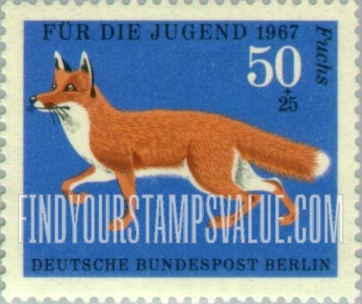 FindYourStampsValue: OCCUPATION SEMI-POSTAL - Animal Type of 1966: Red fox