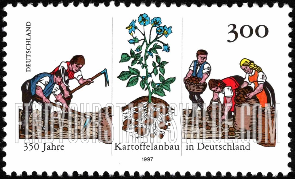 FindYourStampsValue: Cultivation of Potatoes in Germany,350th Anniversary