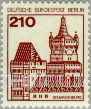 FindYourStampsValue: BERLIN - Castle Type of Germany: Schwanenburg
