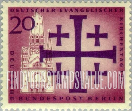 FindYourStampsValue: BERLIN - Synod Emblem & St. Mary’s Church