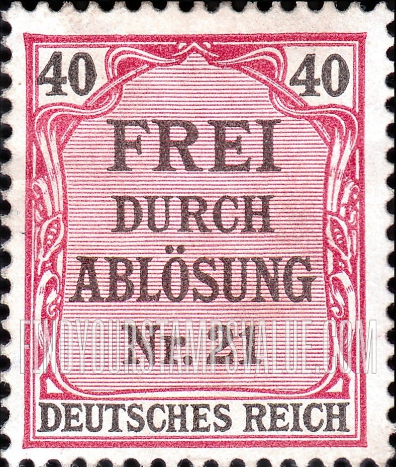 FindYourStampsValue: LOCAL OFFICIAL - “Nomber 21” refers to the district of Prussia