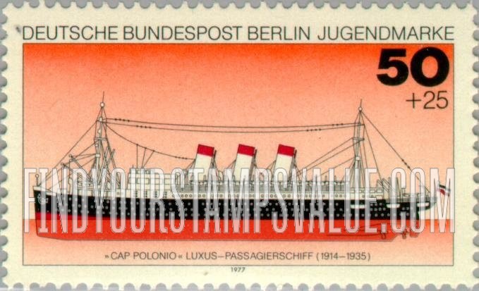 FindYourStampsValue: OCCUPATION SEMI-POSTAL - Ship Type of 1977: Passenger ship, Cap Polonio, 1914