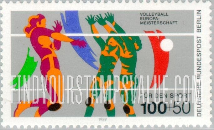FindYourStampsValue: OCCUPATION SEMI-POSTAL - Sports Type of 1989: Volleyball