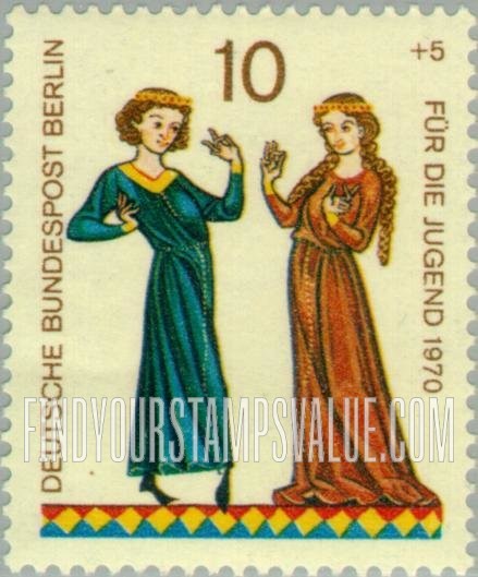 FindYourStampsValue: OCCUPATION SEMI-POSTAL - Minnesinger Type of 1970: Heinrich von Stretlingen