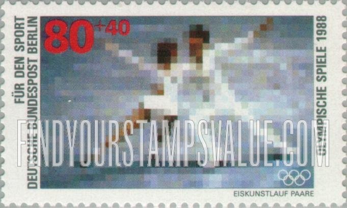 FindYourStampsValue: OCCUPATION SEMI-POSTAL - Sports Type of 1988: Figure skating