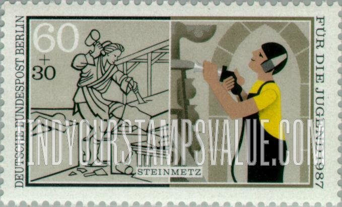 FindYourStampsValue: OCCUPATION SEMI-POSTAL - Industry Type of 1987: Stonemason