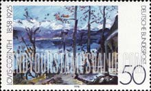 FindYourStampsValue: Impressionists Paintings - Easter at Walchensee, by Lovis Corinth