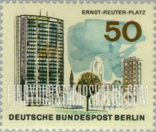 FindYourStampsValue: BERLIN - The New Berlin: Ernst Reuter Square, horizontal