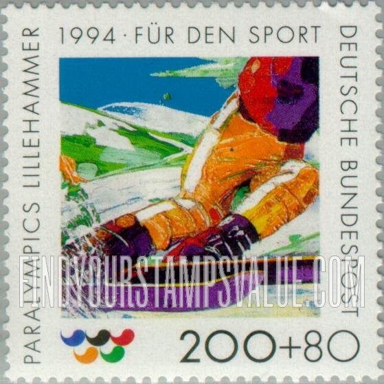 FindYourStampsValue: SEMI-POSTAL - Sports: Skiier