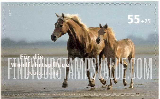 FindYourStampsValue: SEMI-POSTAL - Adult and Juvenile Animals: Horses