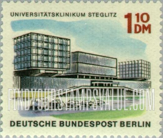 FindYourStampsValue: BERLIN - The New Berlin: University clinic, Steglitz, horizontal
