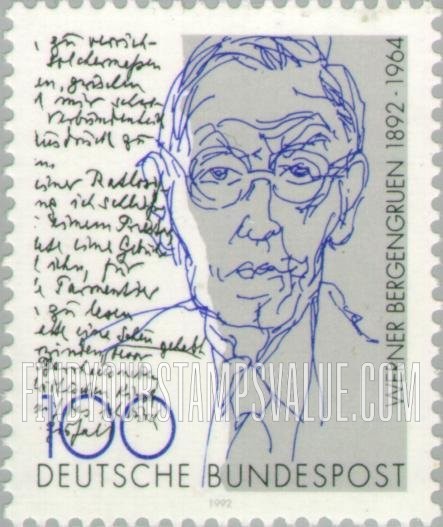 FindYourStampsValue: Werner Bergengruen (1892-1964), Writer