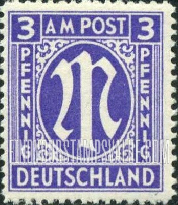 FindYourStampsValue: A. M. G. ISSUE - "M" in Circle