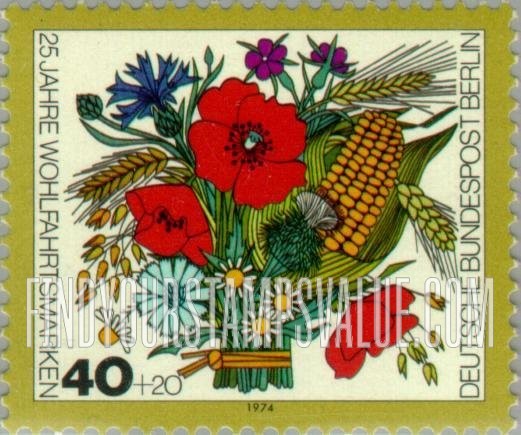 FindYourStampsValue: OCCUPATION SEMI-POSTAL - Flower Type of 1974: Autumn bouquet