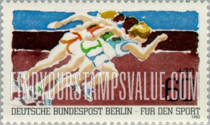 FindYourStampsValue: OCCUPATION SEMI-POSTAL - Sports Type of 1982: Sprinting