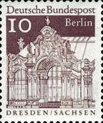 FindYourStampsValue: German Architecture of 12 Centuries - Wall Pavilion, Zwinger, Dresden
