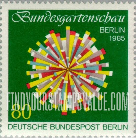 FindYourStampsValue: BERLIN - 1985 Berlin Horticultural Show: Symbolic flower