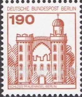 FindYourStampsValue: BERLIN - Castle Type of Germany: Pfaueninsel