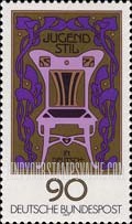 FindYourStampsValue: 75th Anniversary of the First German Art Nouveau Exhibition - Chair, c.1902