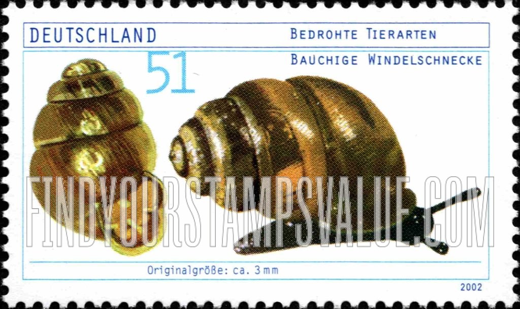 FindYourStampsValue: Endangered Species: Desmoulins whorl snail