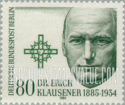 FindYourStampsValue: BERLIN - Erich Klausener (1885-1934), Chairman of Catholic Action
