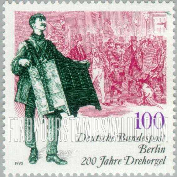 FindYourStampsValue: BERLIN - Bicentennial of the Invention of the Barrel Organ