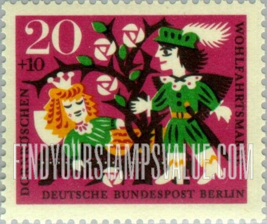 FindYourStampsValue: OCCUPATION SEMI-POSTAL - Fairy Tale Type of 1960: Various Scenes from Sleeping Beauty