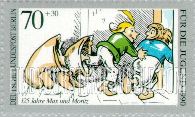 FindYourStampsValue: OCCUPATION SEMI-POSTAL - Max and Moritz Type of 1990: Max, Moritz