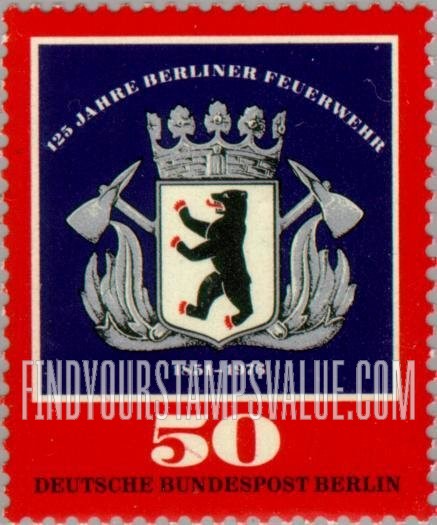 FindYourStampsValue: BERLIN - Berlin Fire Brigade Emblem