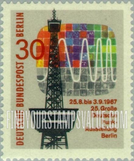 FindYourStampsValue: BERLIN - Berlin Radio Tower and Television Screens