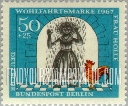 FindYourStampsValue: OCCUPATION SEMI-POSTAL - Fairy Tale Type of 1965: Various Scenes from Frau Holle