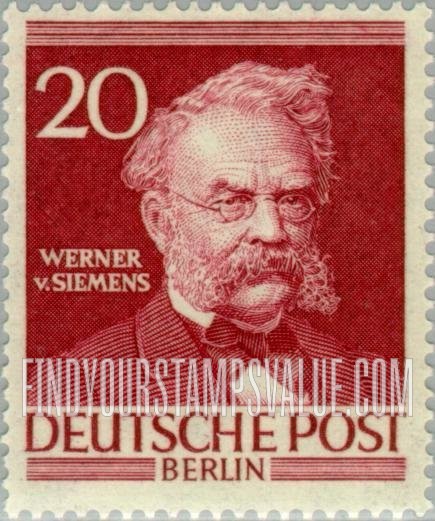 FindYourStampsValue: BERLIN - Portraits: Werner von Siemens