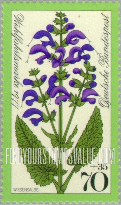 FindYourStampsValue: SEMI-POSTAL - Meadow Flowers: Meadow sage