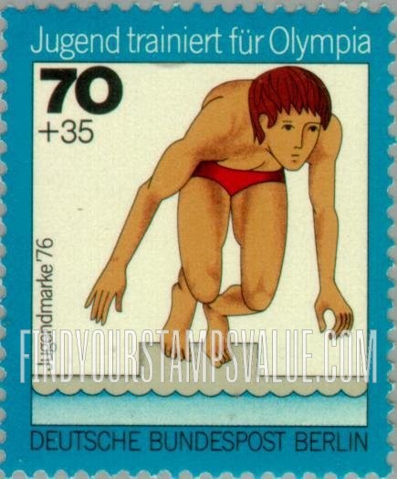 FindYourStampsValue: OCCUPATION SEMI-POSTAL - Sports Type of 1976: Swimming