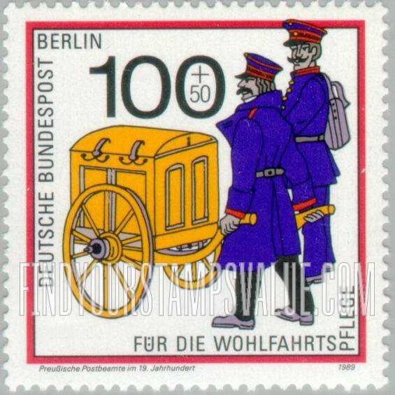 FindYourStampsValue: OCCUPATION SEMI-POSTAL - Mail Carrying Type of 1989: Prussian postal workers, 19th centennial