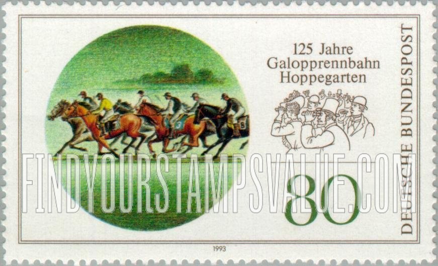 FindYourStampsValue: Dahlwitz Hoppegarten (Hippodrome), Berlin, 125th Anniversary