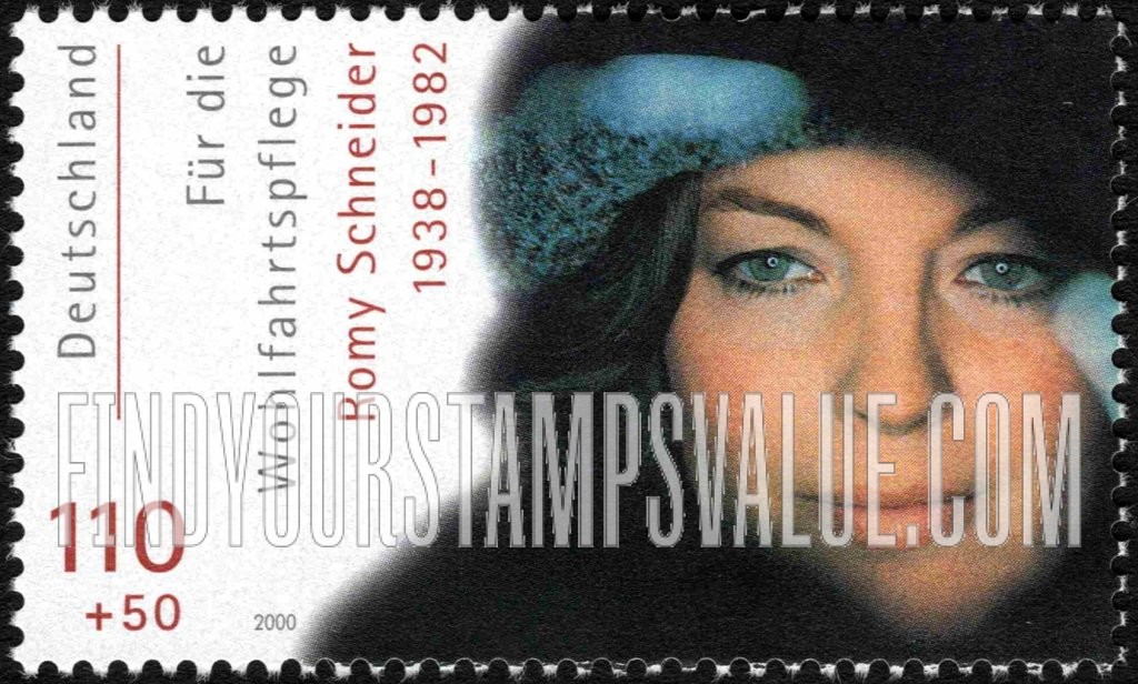 FindYourStampsValue: SEMI-POSTAL - Actors and Actresses: Romy Schneider (1938-82)