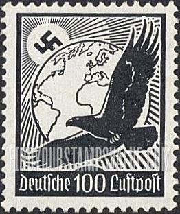 FindYourStampsValue: AIR POST - Swastika Sun, Globe and Eagle