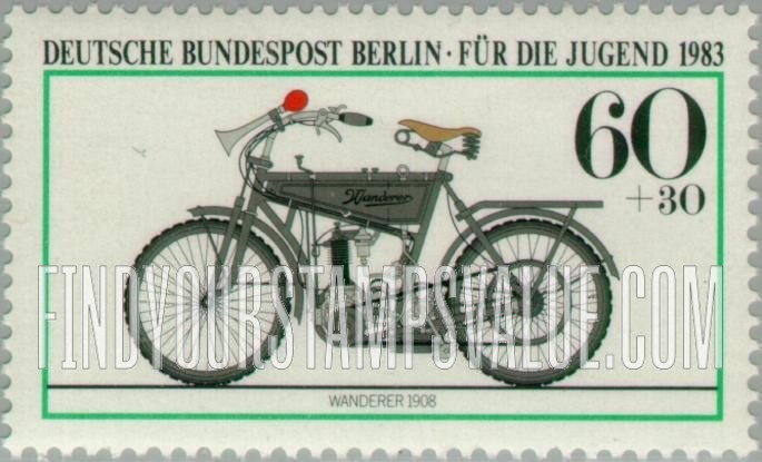 FindYourStampsValue: OCCUPATION SEMI-POSTAL - Motorcycle Type of 1983: Wanderer, 1908