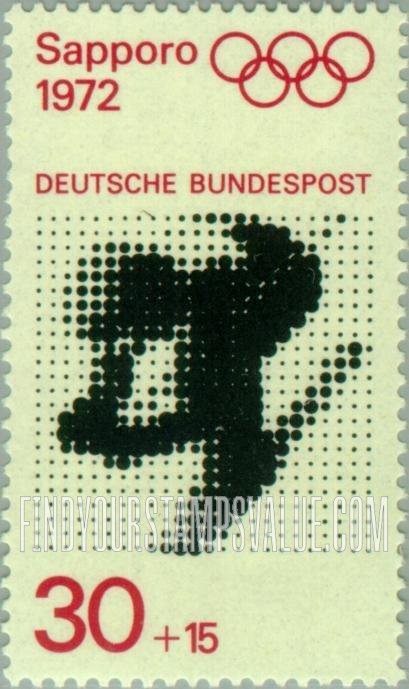 FindYourStampsValue: SEMI-POSTAL - Downhill skiing