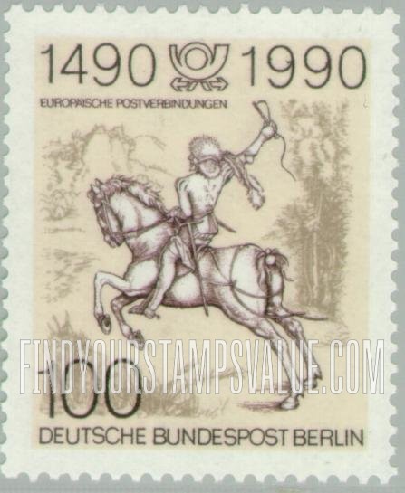 FindYourStampsValue: BERLIN - European Postal Service 500th Anniversary: The Young Post Rider