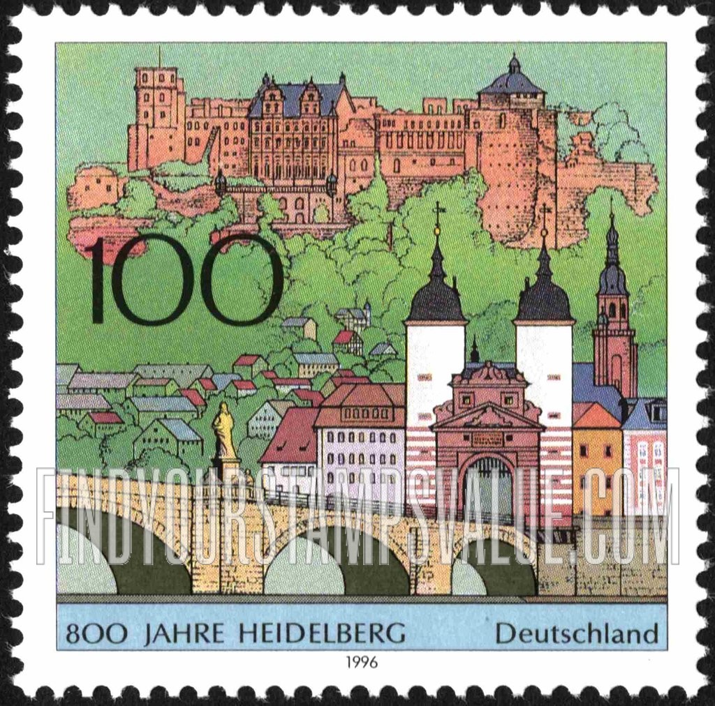 FindYourStampsValue: City of Heidelberg, 800th Anniversary
