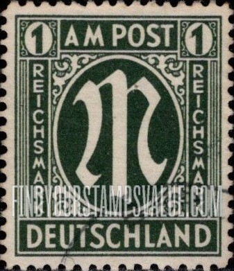 FindYourStampsValue: A. M. G. ISSUE - "M" in Circle