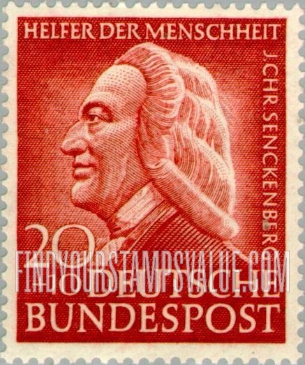 FindYourStampsValue: SEMI-POSTAL - Dr. Johann Christian Senckenberg