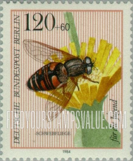 FindYourStampsValue: OCCUPATION SEMI-POSTAL - Insect Type of 1984: Eristalis tenax