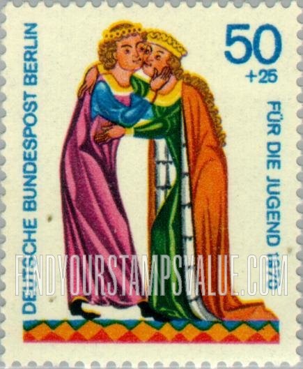FindYourStampsValue: OCCUPATION SEMI-POSTAL - Minnesinger Type of 1970: Albrecht von Johansdorf