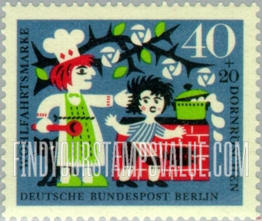 FindYourStampsValue: OCCUPATION SEMI-POSTAL - Fairy Tale Type of 1960: Various Scenes from Sleeping Beauty