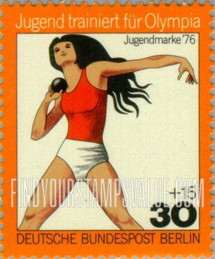 FindYourStampsValue: OCCUPATION SEMI-POSTAL - Sports Type of 1976: Shot put, women’s