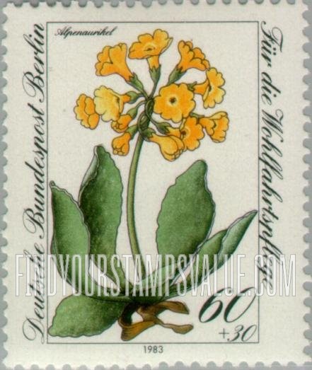 FindYourStampsValue: OCCUPATION SEMI-POSTAL - Flower Type of Germany: Alpine auricula
