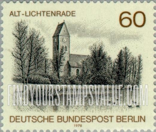 FindYourStampsValue: BERLIN - Berlin Views Type of 1976: Village Church, Alt-Lichtenrade